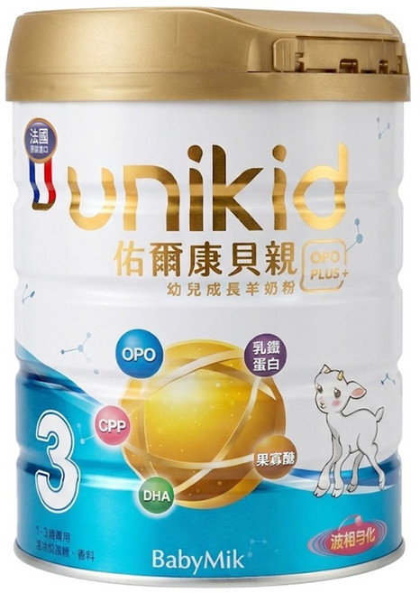 BabyMik 佑爾康貝親 幼兒成長羊奶粉 OPO PLUS 3號 1-3歲, 800g, 1罐