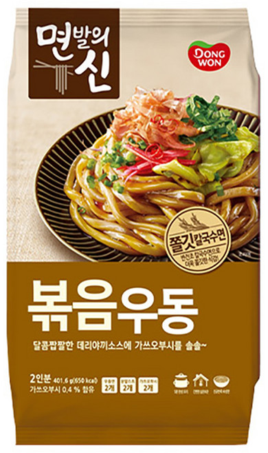 동원 면발의신 볶음우동 2인분, 401.6g, 1개