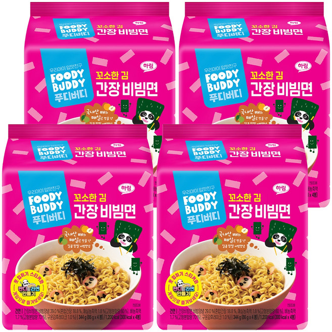 푸디버디 간장 비빔면 86g, 16개