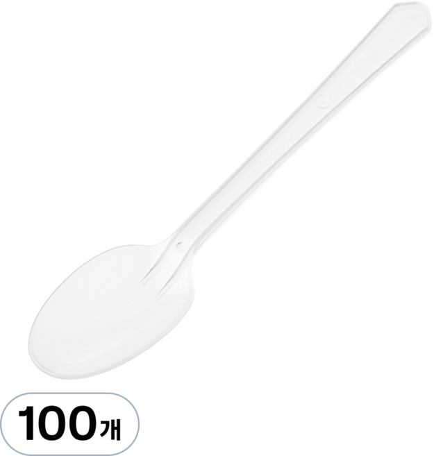 코멧 일회용 숟가락 투명, 1개, 100개입