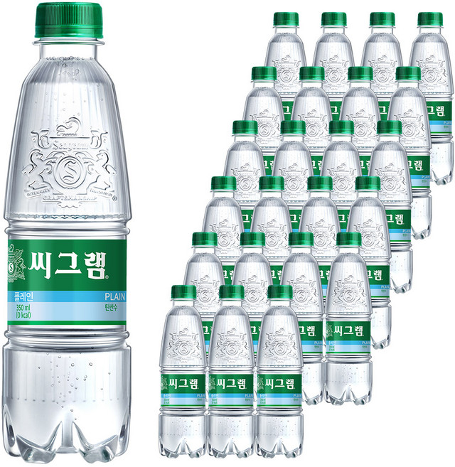 씨그램 플레인 탄산수, 350ml, 24개