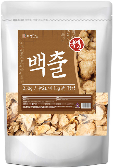 건강중심 국산 백출 삽주뿌리, 250g, 1개