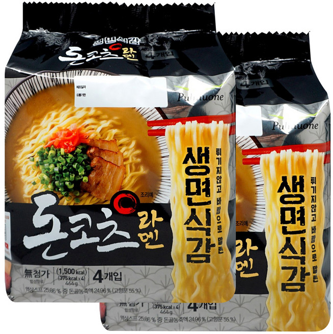 풀무원 생면식감 돈코츠라멘 116g, 4개