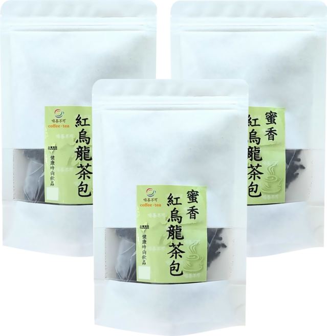 啡茶不可 蜜香紅烏龍茶包 茶湯濃醇甘甜 上班族健康無糖茶飲, 3.5g, 20包, 3袋