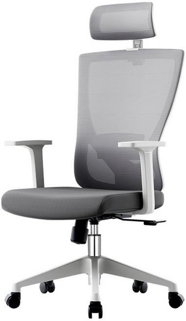 SEAT SET 辦公椅 Y20 15kg 白框灰網 人體工學設計 透氣