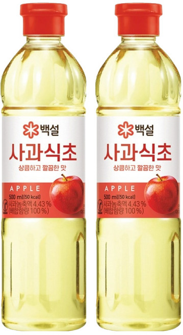 백설 사과식초, 500ml, 2개