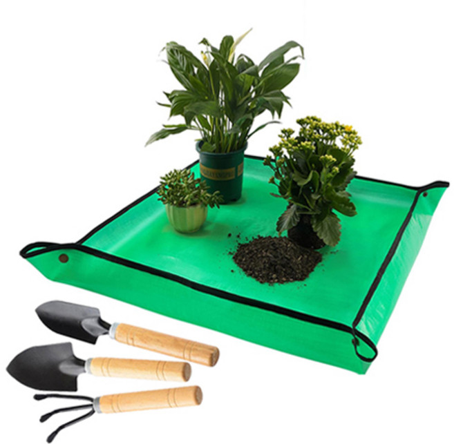 언더보스 분갈이 매트 100 x 100 cm + 원예 도구 3종 세트, 1세트