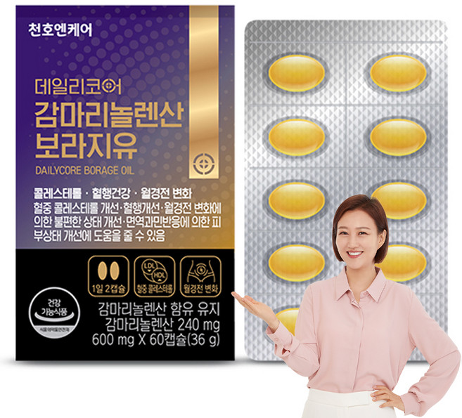 데일리코어 감마리놀렌산 보라지유, 60정, 1개