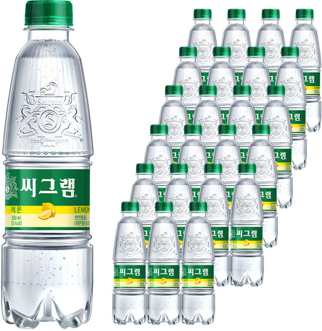 씨그램 레몬 탄산음료, 350ml, 24개