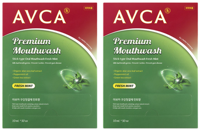 아브카 프레쉬민트 가글 스틱형 구강청결제 50p, 500ml, 2개