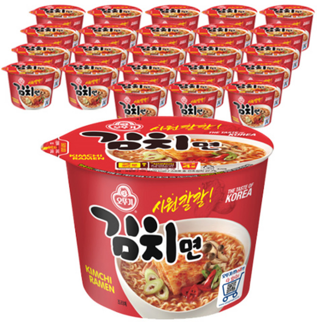 오뚜기 김치면 용기 105g, 12개