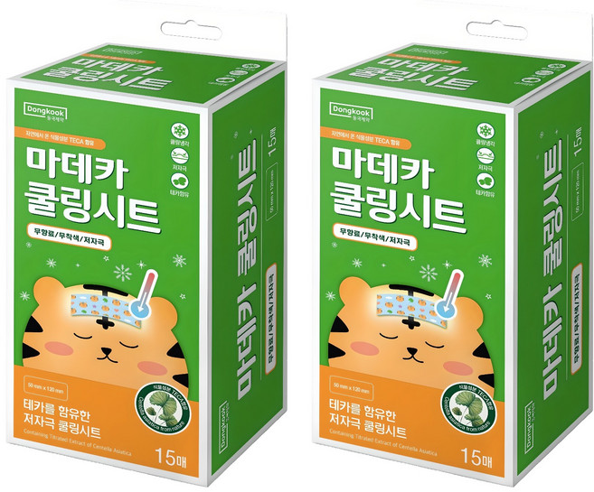 동국제약 마데카 쿨링시트, 15개입, 2개
