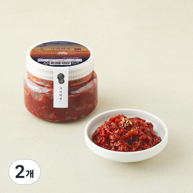 명심정 가리비젓, 500g, 2개