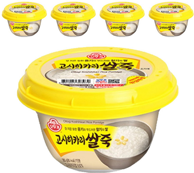오뚜기 고시히카리 쌀죽, 285g, 5개