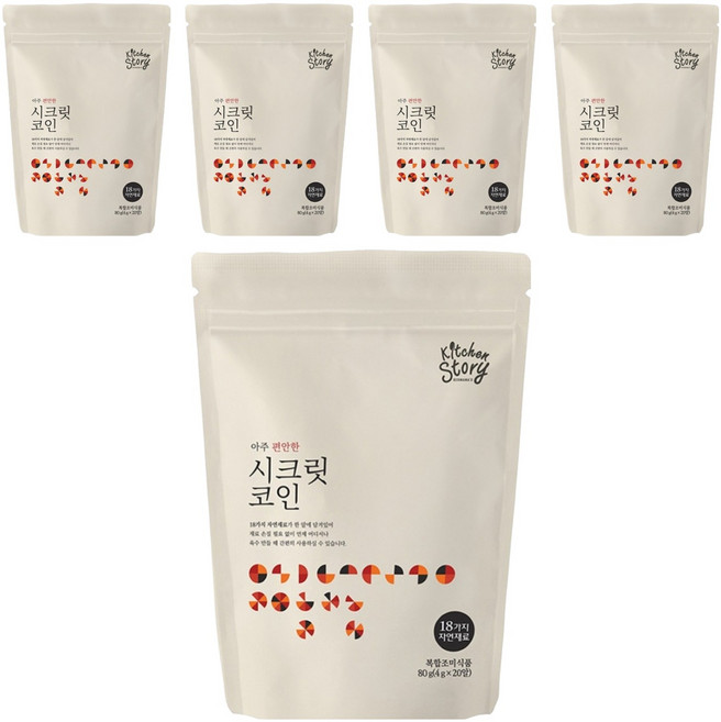 키친스토리 빅마마 이혜정의 시크릿코인 아주 편안한맛, 80g, 5개