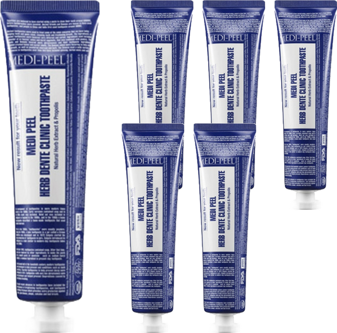 메디필 허브 덴티 클리닉 치약, 130g, 6개