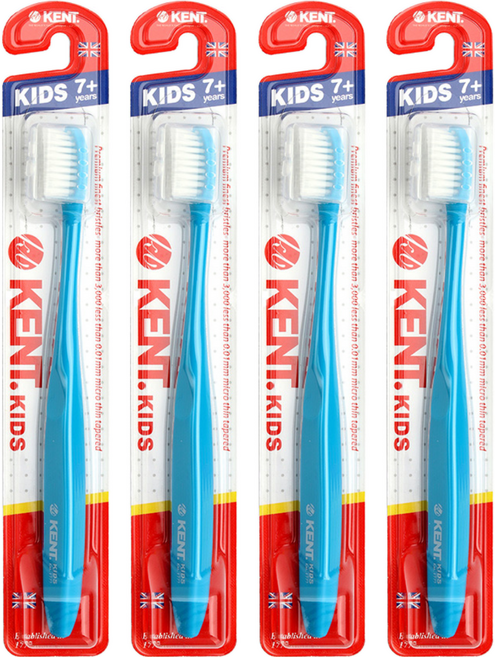 켄트 키즈 초극세모 칫솔, 블루, 1개입, 4개