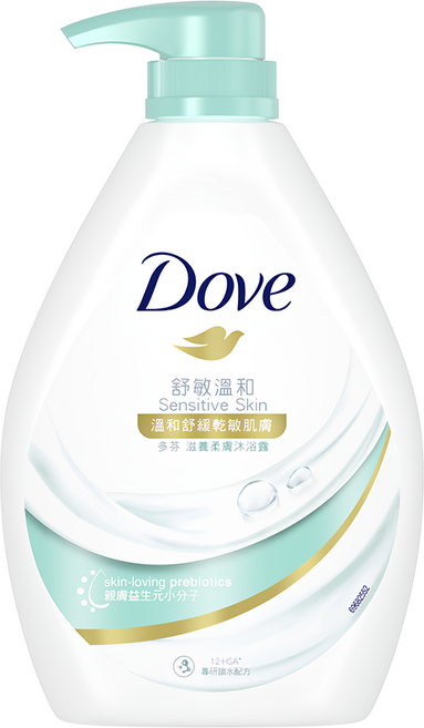 Dove 多芬 滋養柔膚沐浴露 舒敏溫和, 900g, 1件
