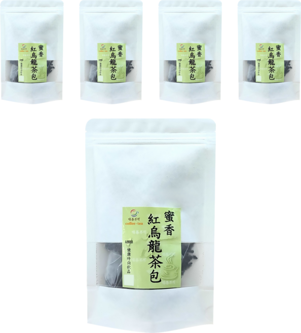 啡茶不可 蜜香紅烏龍茶包 茶湯濃醇甘甜 上班族健康無糖茶飲, 3.5g, 20包, 5袋