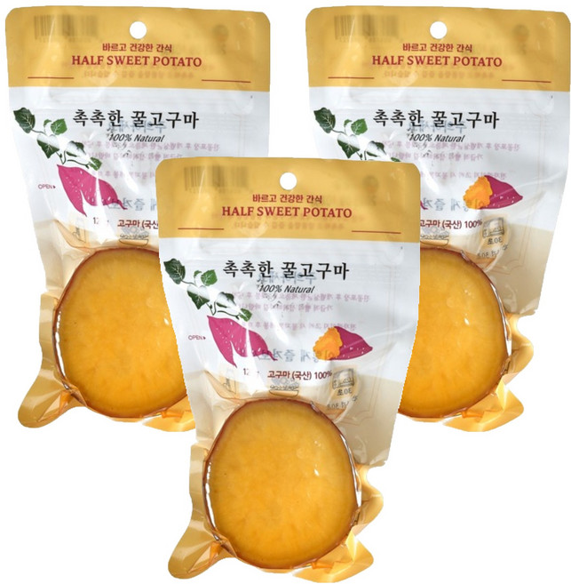한울푸드 촉촉한 꿀고구마, 120g, 3개