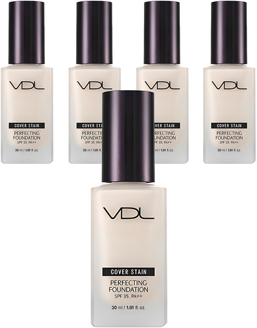 브이디엘 커버 스테인 퍼펙팅 파운데이션 30ml, 5개, A00