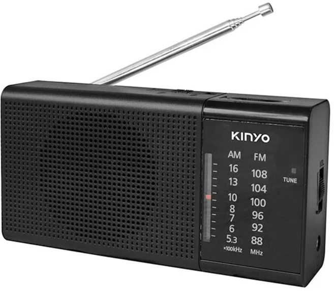 KINYO AM/FM雙波段收音機, RA-5513, Black, 1個
