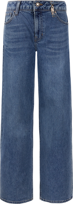 게스 여성용 벨트고리 금속장식 와이드 팬츠 사계절용 YO3D6105MBL2