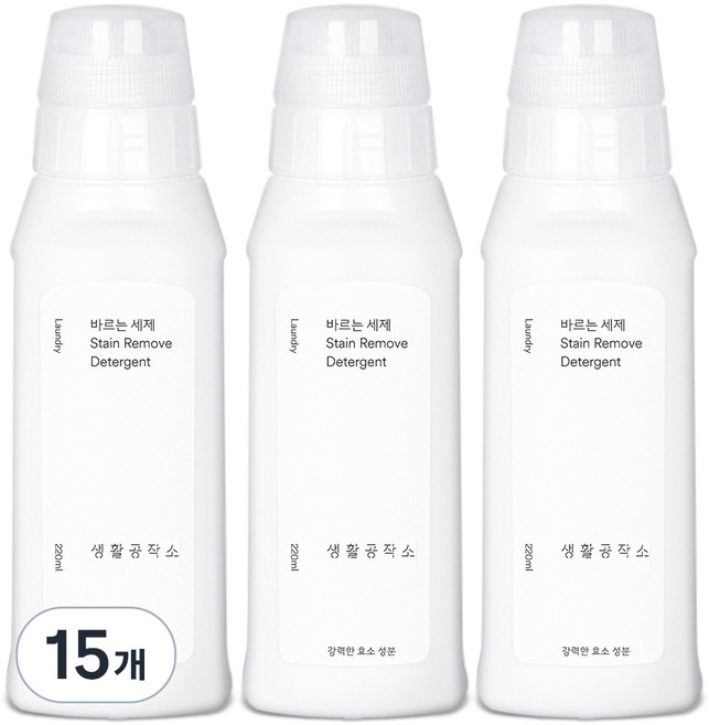 생활공작소 바르는 세제, 220ml, 15개