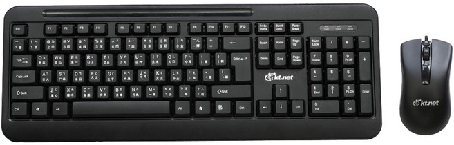 KTnet 廣鐸 鵰光鍵影鍵鼠組 V11 台灣製造 1200dpi USB輸入 104鍵 (低噪音), 黑色, 一般型