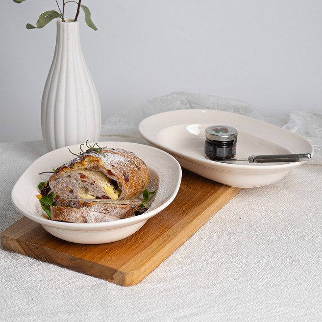 라세라미끄 르파레트 세라믹 타원볼 2p 세트, 이사벨화이트, 1세트