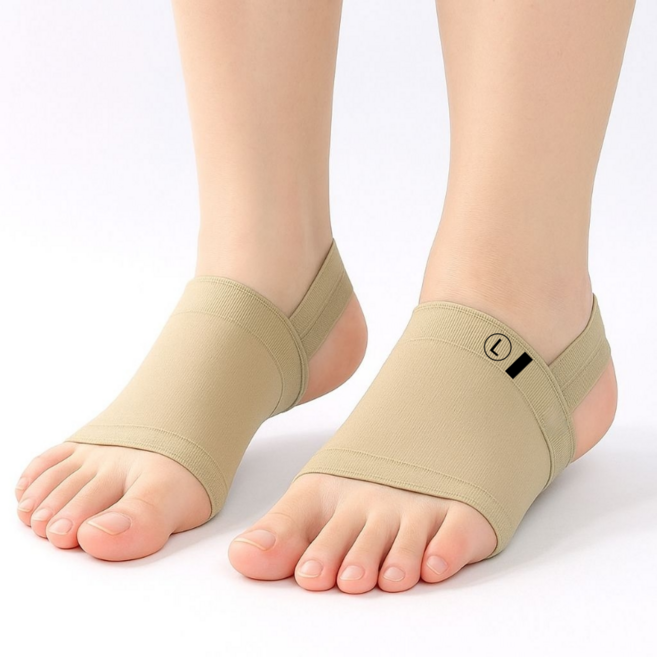 발보호 아치패드 양발착용 세트 베이지, 1세트