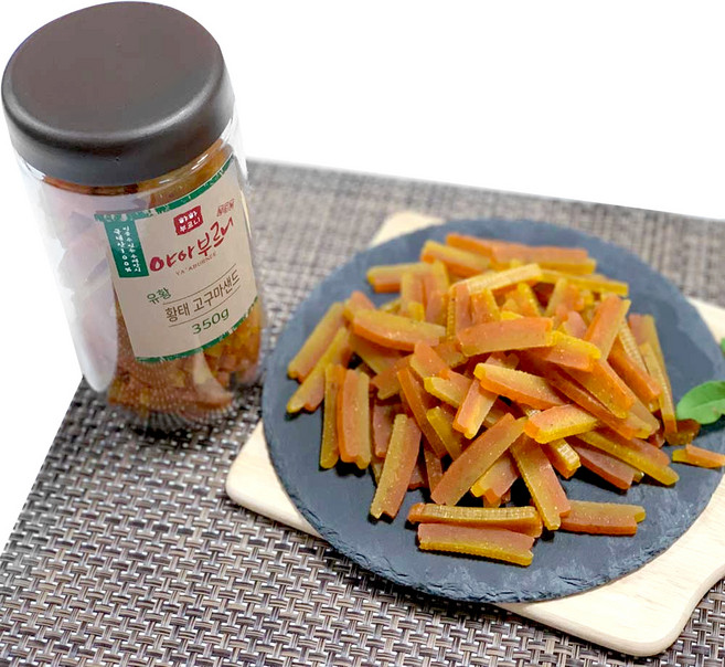 야아부르니 강아지 수제간식, 황태 고구마샌드, 350g, 1개