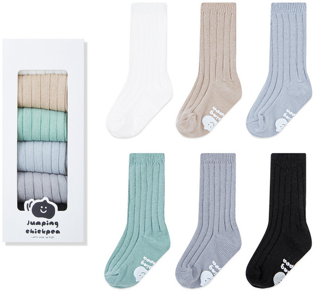 점핑칙피 유아용 롱 골지 양말 6종 + 선물 패키지 세트