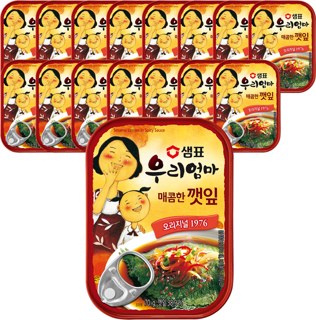 Sempio 膳府 芝麻葉罐頭 辣味, 70g, 16罐