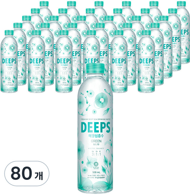 딥스 해양심층수 그린, 500ml, 80개