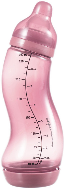 디프락스 유아용 젖병, 라즈베리, 250ml, 1개