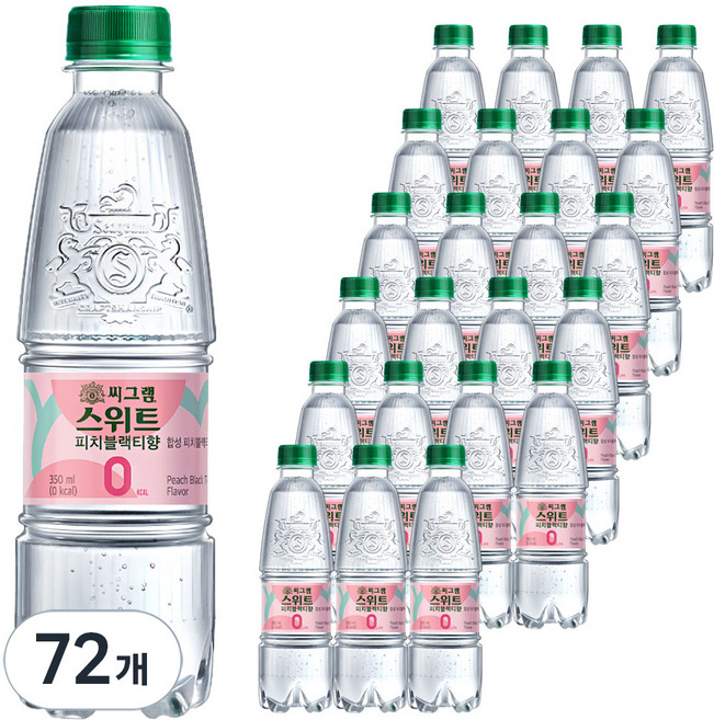 씨그램 스위트 피치블랙티향, 350ml, 72개