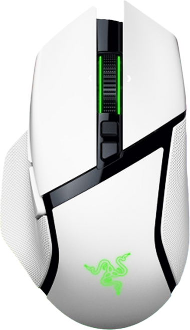 RAZER 雷蛇 巴塞利斯蛇 V3 PRO 35K 無線滑鼠 超長續航力140小時 13區Chroma燈光效果, 白色
