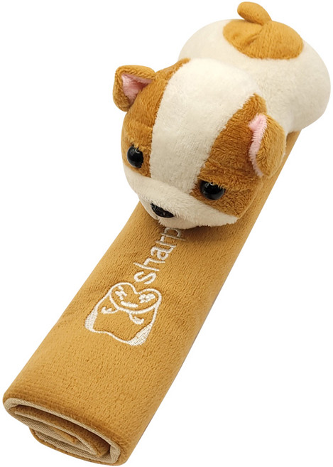 메오 자동차 안전벨트 커버, 브라운 강아지, 1개