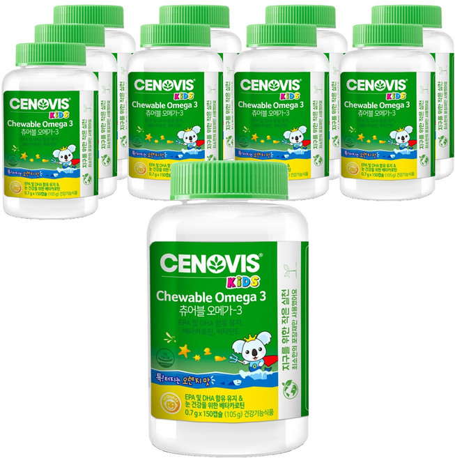 세노비스 키즈 츄어블 오메가3, 150정, 10개