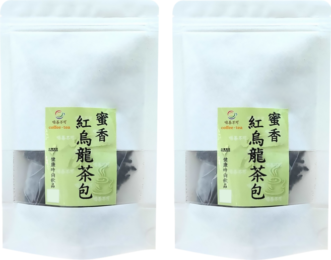 啡茶不可 蜜香紅烏龍茶包 茶湯濃醇甘甜 上班族健康無糖茶飲, 3.5g, 20包, 2袋