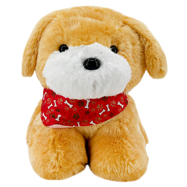 AllBeMine 歐比邁 屁屁狗娃娃 狗狗玩偶 1012062 12吋, 30cm, 紅色圍巾, 1個