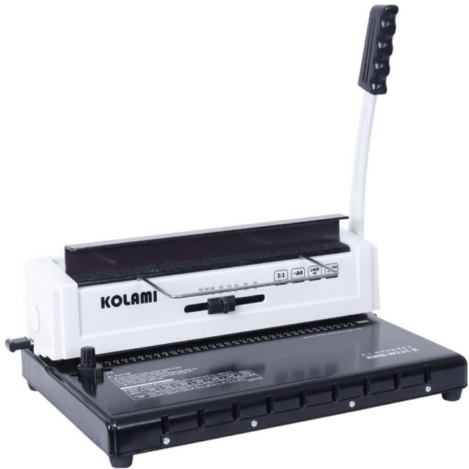 코라미 원형천공 와이어링제본기 KWB-W12 + 링 20p + PP표지 20p + 종이표지 20p + 탈착기 세트, 340매