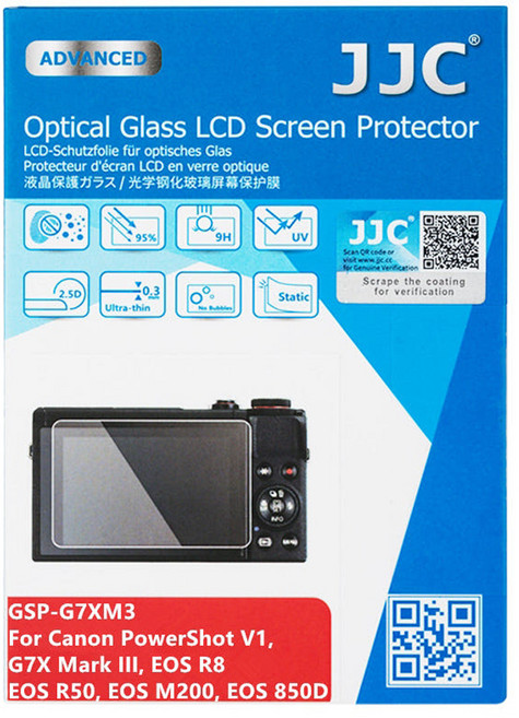 JJC 캐논 파워샷 V1 EOS R8 R50 카메라 9H 강화유리 액정보호필름, GSP-G7XM3, 1세트