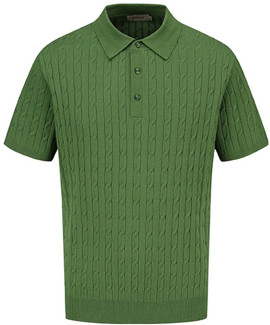 ZIOZIA 男士 Miracool 麻花 Thierry 短袖針織衫 AEF2ET1102