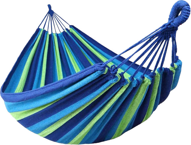 AHOYE 好攜帶柔軟編織單人吊床, 藍色