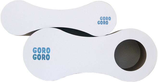 gorogoro 2 in 1 빅사이즈 땅콩 스크래쳐, 화이트, 1개