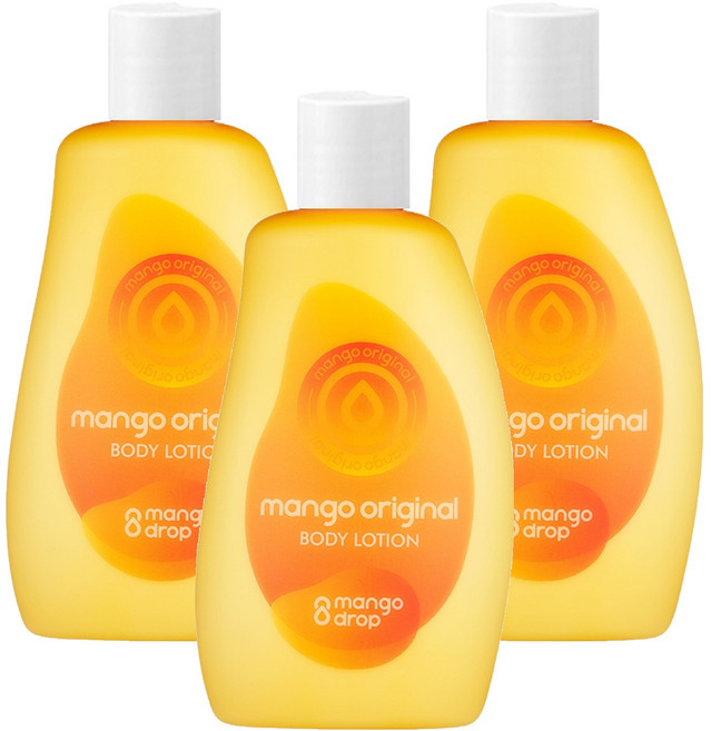 망고드랍 망고 오리지널 바디로션 과일향, 300ml, 3개