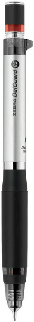ZEBRA 斑馬牌 DelGuard ER 自動鉛筆 MA88 銀色 創新保護筆芯設計 防止卡芯, 0.5mm, 1支