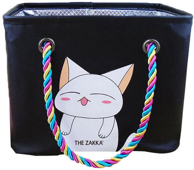 더자카 나른한 고양이 목욕가방, 블랙